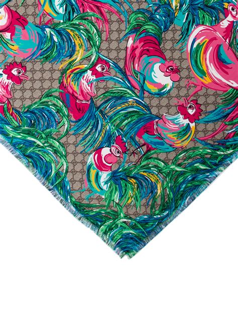 gucci rooster scarf